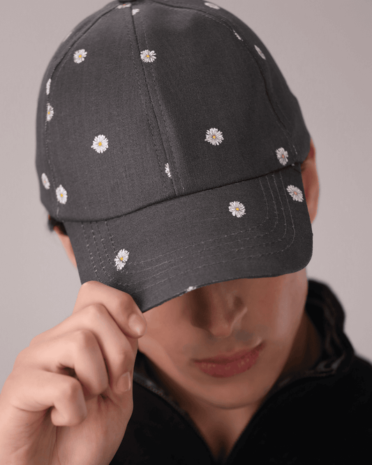 Grey Daisy Cap