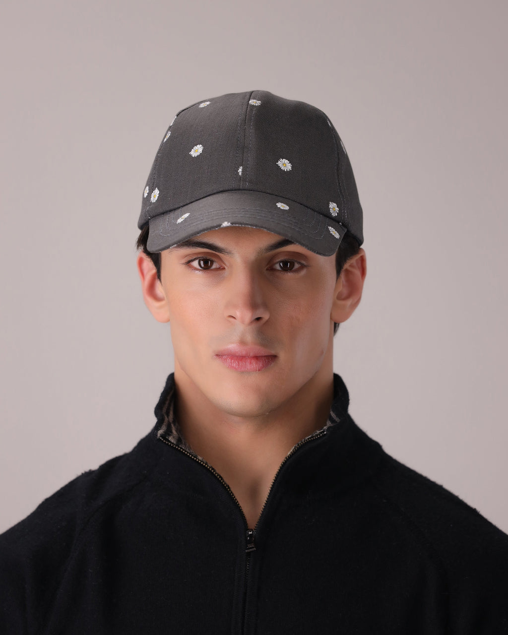 Grey Daisy Cap