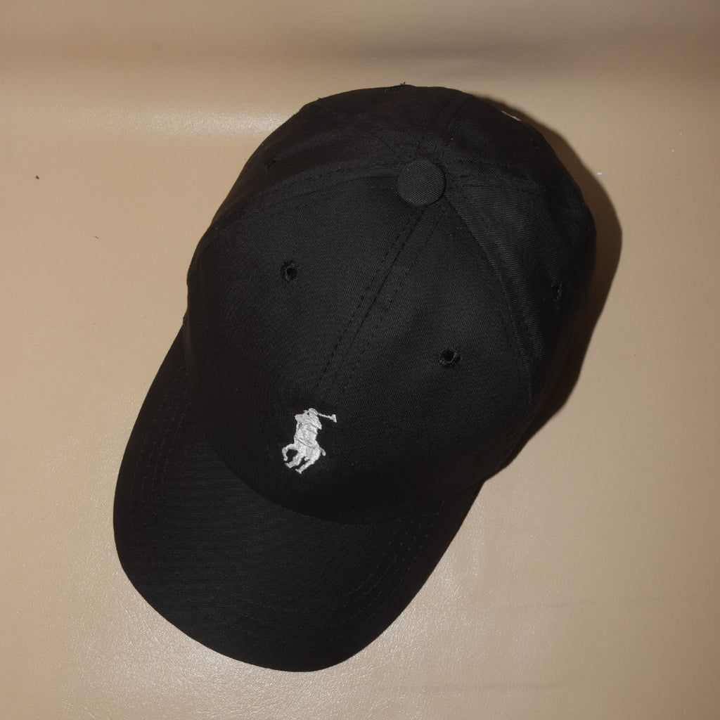 Black polo with white pony