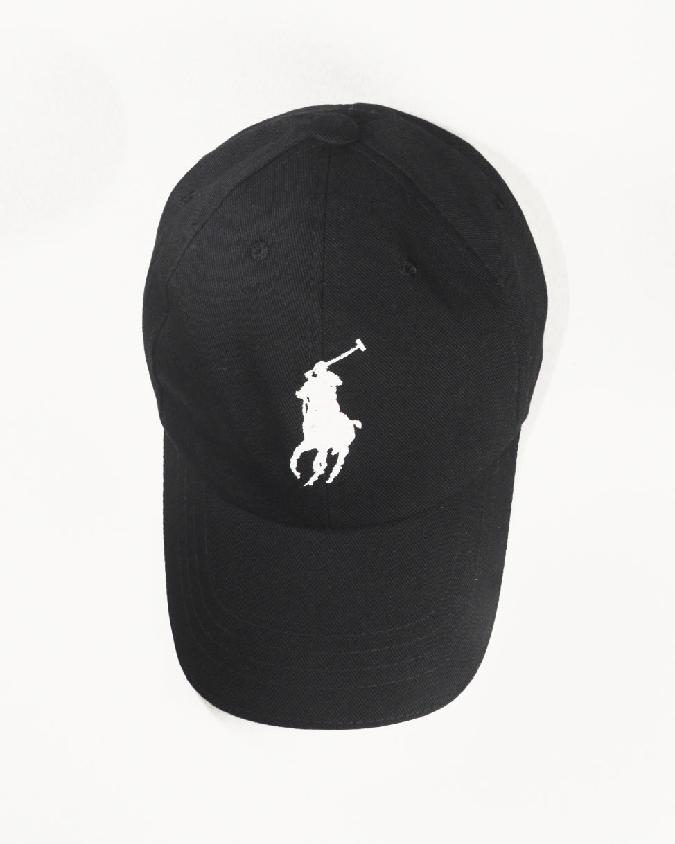 Big pony black polo cap