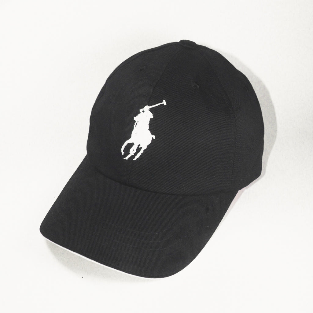 Big pony black polo cap