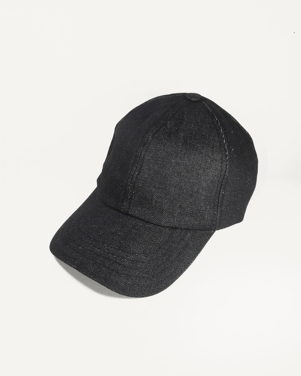 Black denim cap