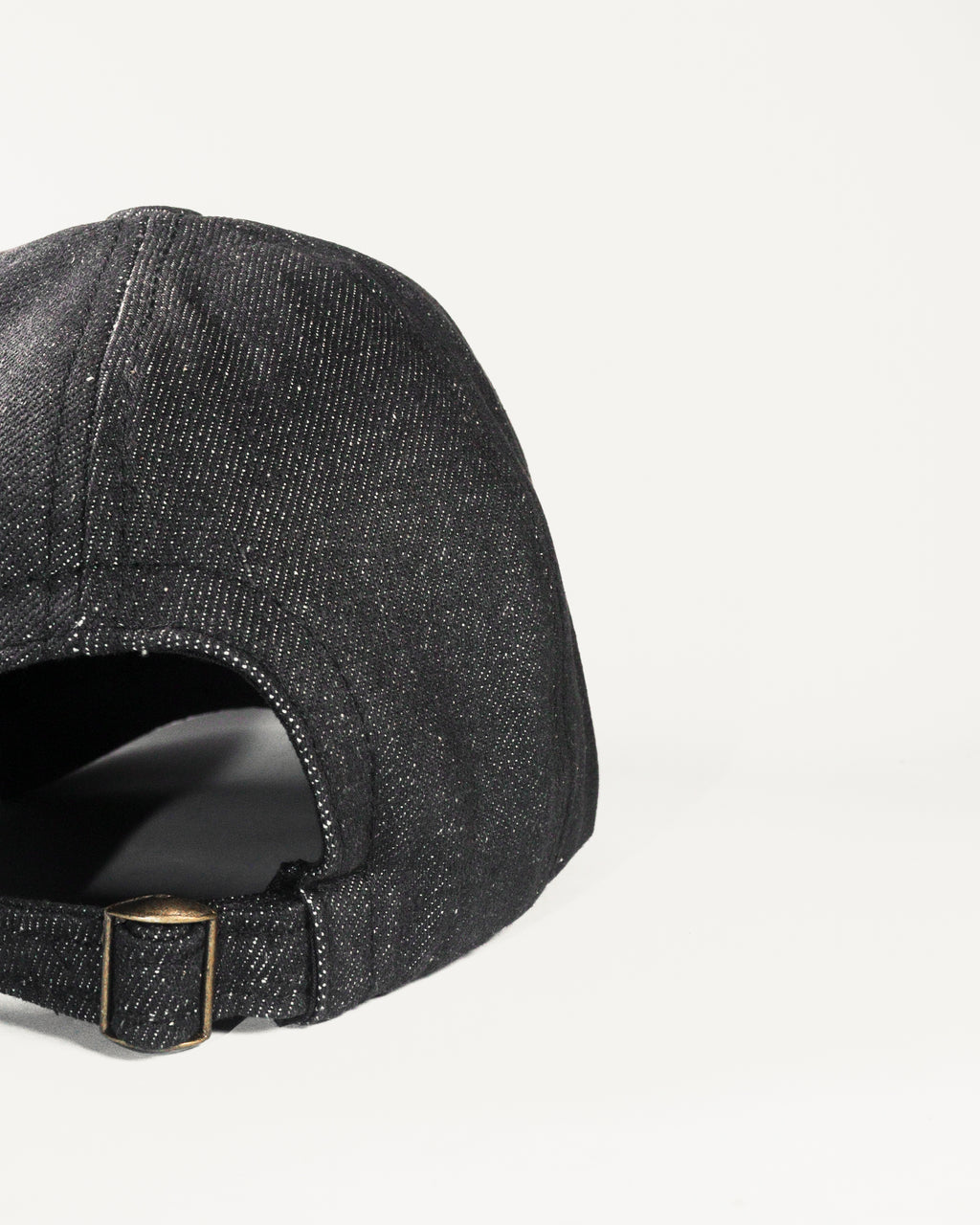 Black denim cap