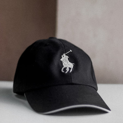 Big pony black polo cap